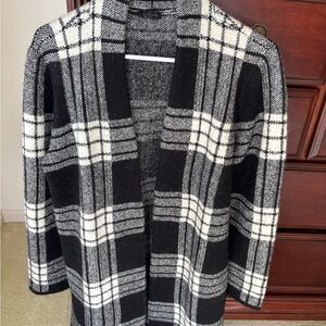 Talbot Black and White Plaid Coat